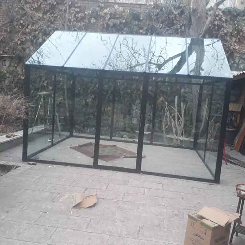 ساخت آلاچیق شیشه ای